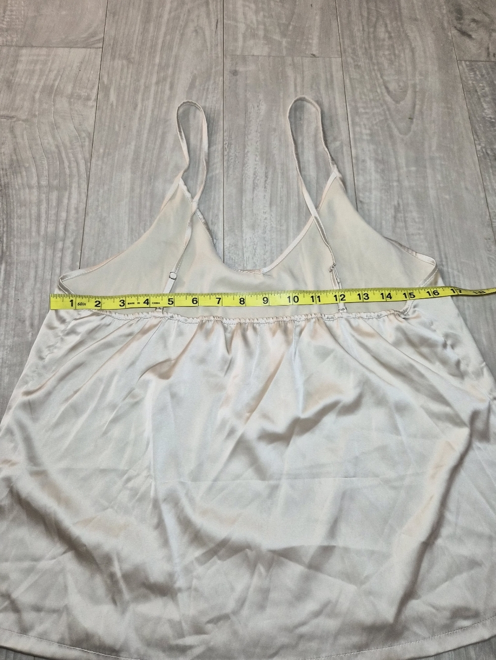 Silk-Feel Cream Cami & Ruffle Short Sleep Set Large - Picture 7 of 7